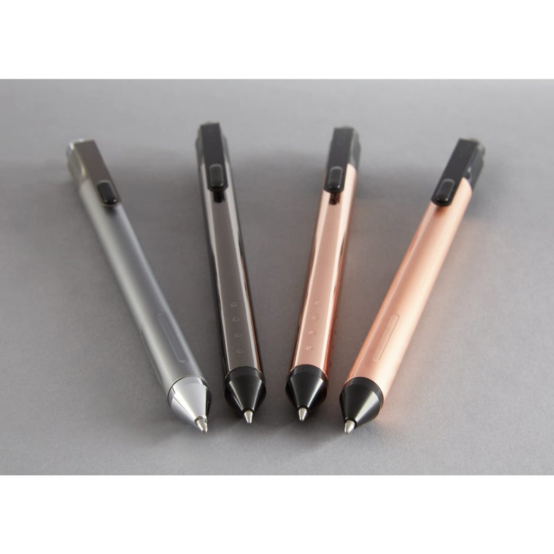 TULÂ® Fine Writing Solid Metal Barrel Retractable Gel Pen with 2 Refills, Medium Point, 0.7 mm, Rose Gold Barrel, Black/Blue Ink - Image 5